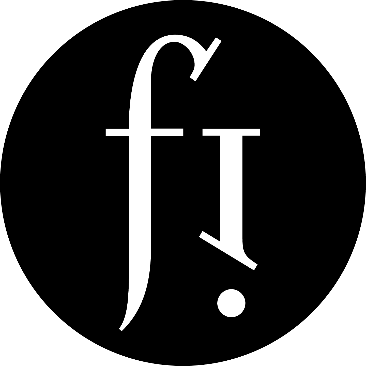 Focused Image FI logo round icon in black