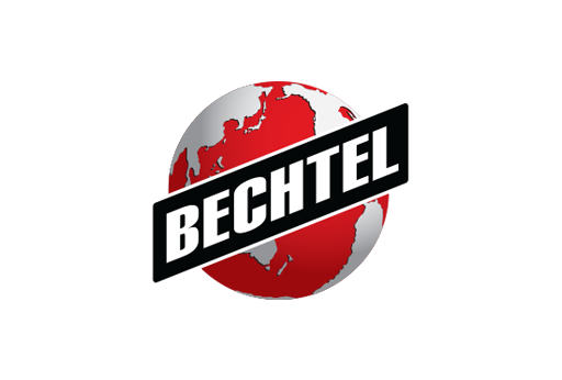 Bechtel logo on top of globe icon